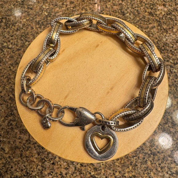 Brighton Two-Tone Heart Charm Bracelet - Picture 2 of 4